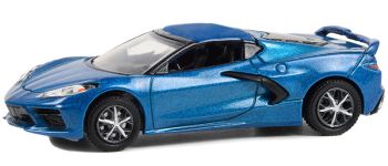 GREEN37290-E - CHEVROLET Corvette Stingray 2LT 2020 blauw uit BARRETT JACKSON in blisterverpakking