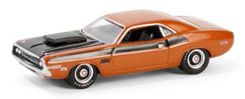 GREEN37310-C - DODGE Challenger T/A 1970 Oranje uit de BARRETT JACKSON reeks in blisterverpakking