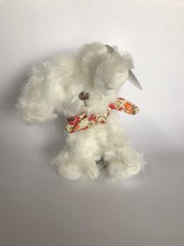 DC3818-03 - Bunny knuffel met sjaal Flowery rood