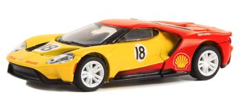 GREEN41125-E - 2019 FORD GT #18 uit de SHELL OIL Special Edition serie onder blisterverpakking