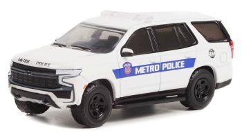 GREEN43000-F - CHEVROLET Tahoe Police Porsuit 2021 Houston metro police car in blisterverpakking