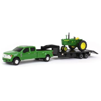 ERT45841 - FORD F-350 met zwanenhalsdek en JOHN DEERE 4020