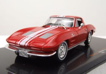 IXOCLC479N.22 - 1963 CHEVROLET Corvette stingray C2 rood en wit