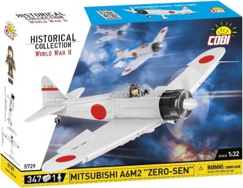 COB5729 - Militaire vliegtuigen MITSUBISHI A6M2 ZERO-SEN - 347 onderdelen