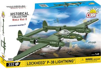 COB5882 - Militaire Vliegtuigen Lockheed P-38 Lightning - 332 Onderdelen