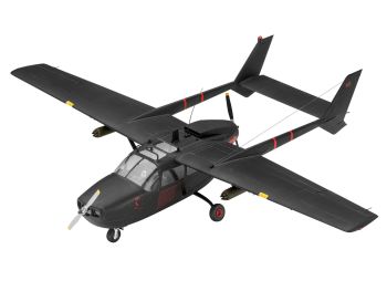 REV63819 - Modelbouwset O-2A Skymaster Vliegtuig om in elkaar te zetten met verf