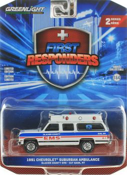 GREEN67060-B - CHEVROLET Suburban 1991 Montana Ambulance uit de FIRST RESPONDERS serie in blisterverpakking