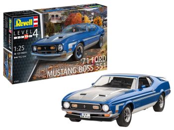 REV67699 - 71 Mustang Boss 351 in elkaar te zetten en te spuiten met accessoires