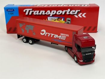 WEL68021 - SCANIA V8 R730 4x2 met 2 assen aanhanger ONTIME Logistique