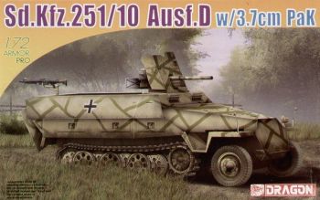 DRA7280 - Militair voertuig Sd.Kfz.251/10 Ausf.D met 3,7cm om te monteren en te schilderen