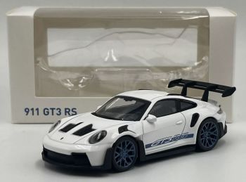 NOREV750048 - PORSCHE 911 GT3 RS 2022 Wit met blauwe stickers - Jet-car