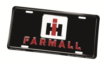 CA7920 - Metalen bord IH Farmall zwart - 30 x 15 cm