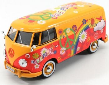 MMX79563ORANGE - VOLKSWAGEN Type 2 T1 bestelwagen Flower Power oranje