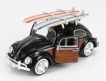 MMX79591 - VOLKSWAGEN Kever 1966 Zwart met surfplank