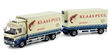 TEK82096 - VOLVO FH1 bakwagen 6x2 met koelaanhanger KLAAS PUUL