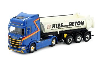 TEK82733 - SCANIA R HIGHLINE SAXER 4x2 met 3-assige kipper KIES AG