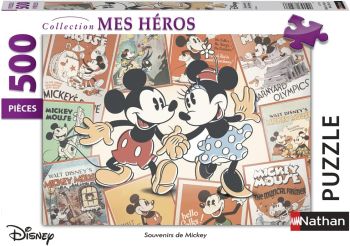 NAT872176 - Puzzel 500 stukjes DISNEY Souvenir de Mickey