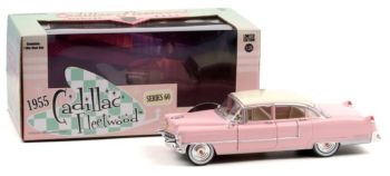 GREEN84098 - 1955 CADILLAC Fleetwood Series 60 roze met wit dak