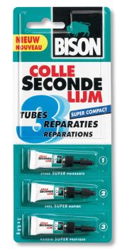 BIS0296 - 3 tubes van 0;80g Second LIJM Glue