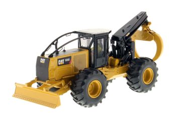 DCM85932 - CATERPILLAR 555D bosbouwskidder met machinist en metalen bak