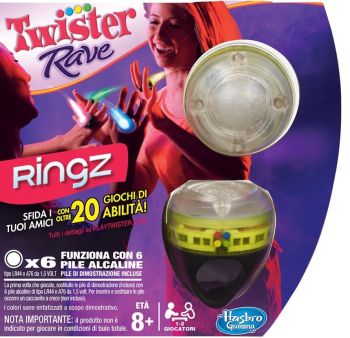 HASA2420 - 2 ringen om TWISTER te spelen - LET OP Spel in het ITALIAANS