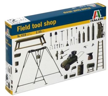 ITA0419 - Workshop met modelaccessoires om te monteren en te schilderen Schaal: 1/35