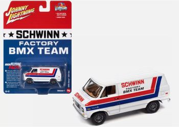 JLPC011-B - CHEVROLET G20 Van 1976 - SCHWINN - uit de POP CULTURE 2023 reeks in blisterverpakking