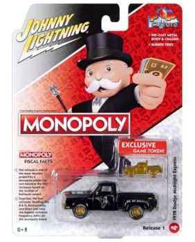 JLPC011-D - DODGE Midnight Express 1978 Black - MONOPOLY - uit de POP CULTURE 2023 reeks in blisterverpakking