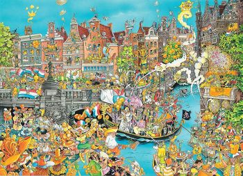 KING5132 - Koninginnedag Amsterdam legpuzzel 1000 stukjes