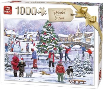 KING55935 - Legpuzzel 1000 stukjes Winterpret