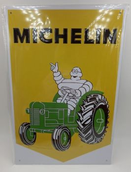 MAGPB208 - MICHELIN metalen plaat met tractor - 20x30 cm