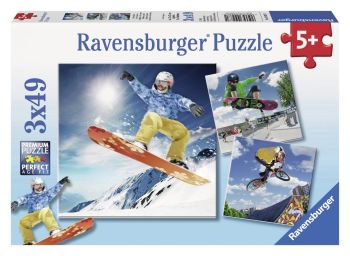 RAV09287 - 3 actiesportpuzzels - 49 stukjes