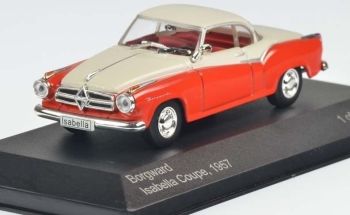 WBX128 - BORGWARD Isabella coupé 1957 rood en wit